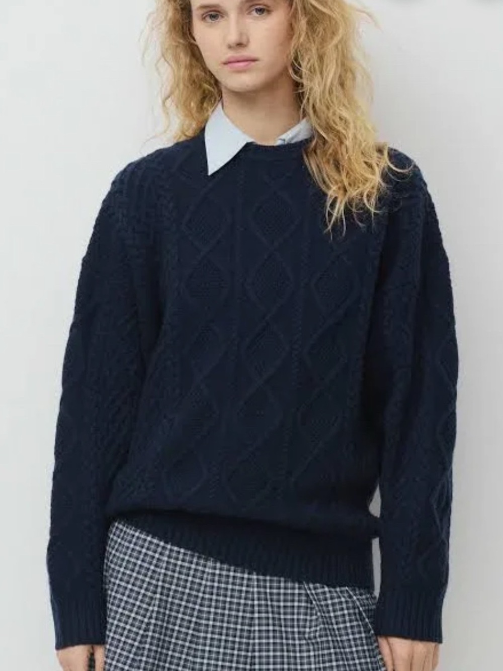 Sunday Best Women's Peggy Sweater in Admiral Navy size small